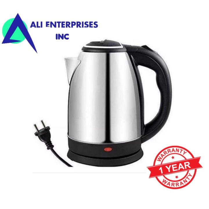 Automatic National Electric Kettle 2 Liter Big Size - Stainless Steel Electric Kettle with LED Light - Electric Kettle for Water Boiling and Tea Making Purpose - Quick Heating Element with Auto Shut Off - 1 Year Warranty