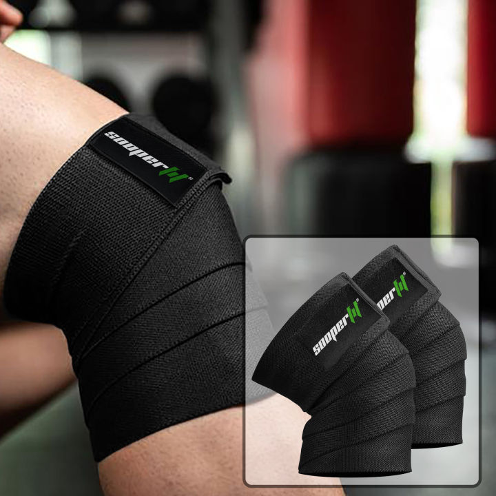 SooperFit%20Black%20Knee%20Wraps%20Weight%20Lifting%20Bandage%20Heavy%20Duty%20Elasticated%20Support%20Straps%20Guard%20Powerlifting,%20Squatting%20Available%20in%202%20Meter%20-%20Image%203