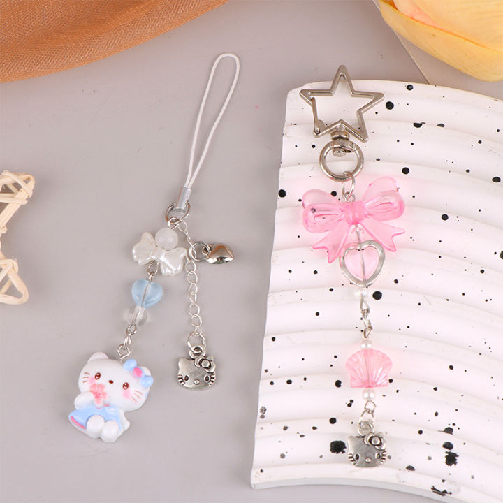 Hello Kitty Rope Chain Kawaii Sanrio Phone Chain Hello Kitty Key Chain Sweet Pochacco Earphone ...