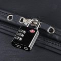 TSA Accepted 3-Digit Combination Lock for Suitcase & Baggage (Black). 