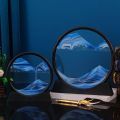 Sand Scape Lamp - Sand Clock with 3D Moving Sand Art Desk Lamp with Metal Stand. 