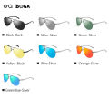 OQ BOGA 7 Styles Men Outdoor Anti-UV Polarized Oval Frame Aviator Sunglasses Classic Fashion Male Eye Protection Colorful Rimless Sun Glasses. 