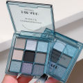 9 Colors Eyeshadow Palette Cheap Korean Makeup High Quality Professional Dark Metal Punk Smoky Eye Gray Black Shadow Palette. 