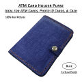 Bi Folding Men Purse Mini ATM Card Case for Boys in Best Quality PU Leather Slim ID Card Holder Wallet for Men Bifold Wallet for Men in Blue Brown Khaki and Coffee Colors Suitable for Daily Use Card Holder Wallet Slim Purse for Pocket Smart Wal. 