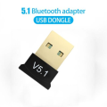 Bluetooth 5.1 USB Mini Dongle Adapter | Wireless Audio Transmitter & Receiver for PC Laptop Desktop | CSR USB 2.0 Nano Plug & Play Device for Windows 7/8/10/11 | Connect Headphones Speakers Earbuds Keyboard Mouse Gamepad Low-Latency Stable Signal. 