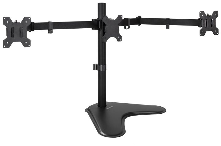 Monitor Setup Accessories Imported LED LCD TV  STAND TABLE TOP Triple IMPORTED  STAND FOR GAMING BEST   Fits 17"-27" Computer Screens  Freestanding Full Motion