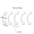 5piece Bioplast Soft Flexible Nose Lip Labret Stud Eyebrow Ring Belly Ring Helix Daith Rook Body Piercing Jewelry. 
