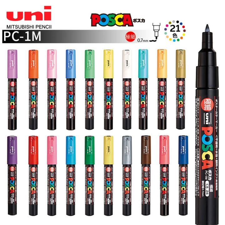 1pcs%20UNI%20POSCA%20Marker%20Pen%20PC-1M%20POP%20Poster%20Paint%20Pen/Graffiti%20Advertising%200.7mm%20Art%20Supplies%20Stationery%20Multicolor%20Optional%20-%20Image%207