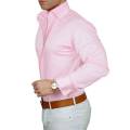 Light Pink Cotton Dress Shirt For Men. 