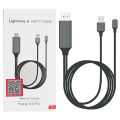 Lightning To HDMI Adapter Cable, 8 Pin To HDMI HDTV AV Transfer Cable for Lightning, HDMI Adapter Cord Support 1080P HDTV, 2M,. 