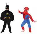Spiderman/Superman/Batman Character Costume Dresses Pack of 2PCS Set for Kids Available (2 years to 10 years). 