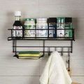 Bathroom Storage Shelf With hooks and Soap Dish Easy Mount Shower Shampoo Rack Holder. 