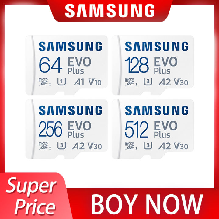 Samsung EVO Plus Micro SD Card 64GB 128GB 256GB 512GB Class 10 High Speed up to 130MB/s U3 UHS-I Memory Card