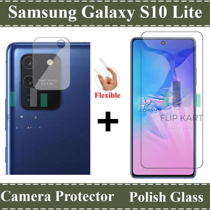 Samsung Galaxy S10 Lite Glass Protector Tempered Glass Screen Protection Polish Glass + Back Camera 9H Gorilla Flexible Protector For Samsung Galaxy S10 Lite