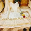 Stitched Chiffon Sequence Embroidery 3-Piece Maxi with Chiffon Dupatta. 