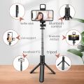 ARMICO Portable Bluetooth Selfie Stick Phone Holder Multifunctional 68CM Tripod With Selfie light. 