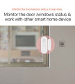 Tuya Smart WiFi Door Sensor Window Sensor Door Magnetic Alarm Detector Independent Magnetic Sensor Linked alarm with more sensors. 