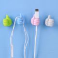 Adhesive Wall Hook  Multipurpose Wall Mounted Silicone Thumb Holder Bedroom,Cable Wire Holder Multicolor. 