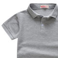 Elegantstunning Boys Lapel Short Sleeves T-shirt Simple Solid Color Tops Summer Cotton Breathable Shirt For 1-10 Years Old Kids. 