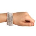 Metal Crystal Gold-plated Silver Bangle  (Pack of 12). 