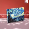 Gifts Art Starry Night UV Oil Canvas Painting with Framed Design | Wall Art for Home Decor in Different Sizes. 