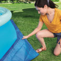 Bestway Pool Flowclear 11' Ground Cloth, Woven Pool Mattress Plastic Cloth For Swimming Pools 3.35m Square Plastic Cushion For 3.05M, Pool Protective Mat Under The Bestway 58001 Swimming Pool, Swimming Mat Pool Floor Cover. 