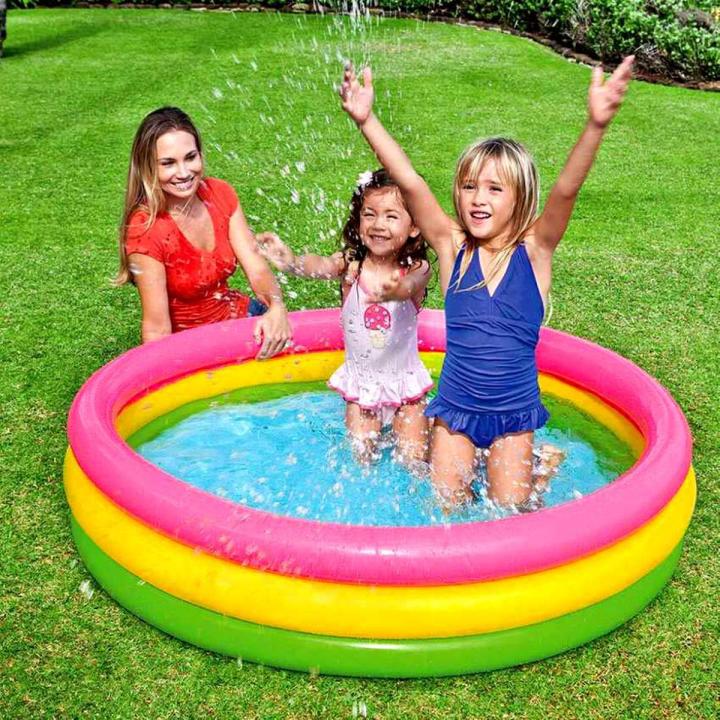 Intex 57412 3 Ring Sunset Glow Baby Pool ( 45" X 10" )