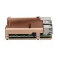 Raspberry Pi 4 Metal Shell Gold Aluminum Case Cooling Enclosure Cover with fan Optional for RPI 4 Model B. 