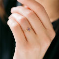 ROXI real S fashion 18k gold rings purple diamond rings women engagement. 