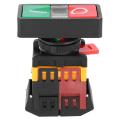 Button Switch AS-22/25N Double Push-Button with LED Light NO+NC On-Off Momentary. 