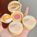 Air Cushion Blush with Puff Soft Face Brightening Contouring Shadow Blusher Powder Peach Pink Cheek Tint Korean Makeup Cosmetics. 