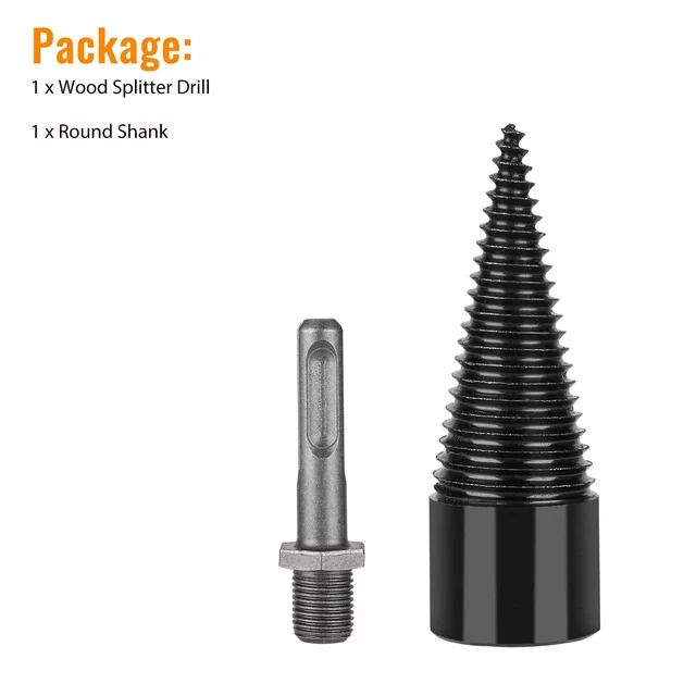 42 mm Firewood Log Splitter Drill Bit, Hex Shank Wood Splitter Drill ...