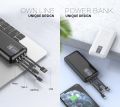 10000 MAH mini power bank 4 cable type 4in1 fast charging best quality power bank with cable for all phones. 
