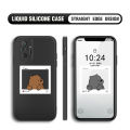 BILI for Redmi Note10 Pro / Note10 Pro Max Back Cover Bear In Photo Frame Multicolor Liquid Silicone Phone Case Soft Square Lens Protection Phone Cases. 