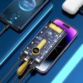Rock 66W Super Fast Charging Power Bank 10000mAh Portable External Battery Fast Charger PD 66W Powerbank For iPhone Samsung Xiaomi With Led Lights. 