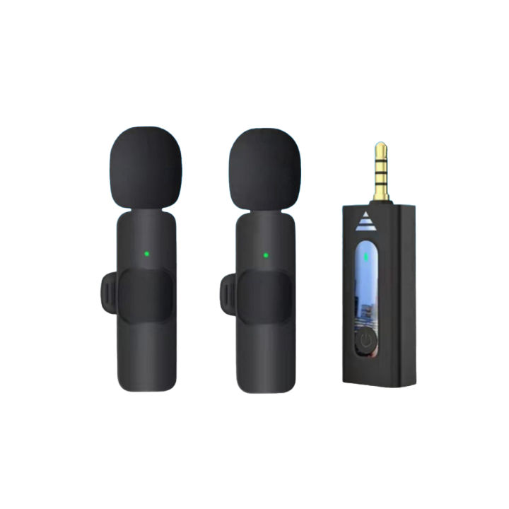 K35 Dual Wireless Microphone for Android Mobiles & iOS Phone Dual User Wireless Mic for Recording Vlogging ASMR Podcast Interview Instagram_ & YouTube_   Interview Live Streaming with BT Speakers, DSLR Camera Wireless Mic