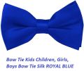 Bow Tie Kids Children, Girls, Boys Bow Tie Silk ROYAL BLUE. 