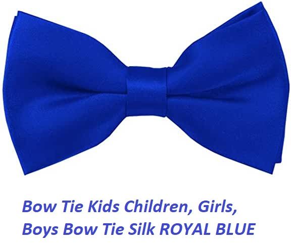 Bow Tie Kids Children, Girls, Boys Bow Tie Silk ROYAL BLUE