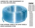 Water Pipe Pure Garden water pipe 3mm 3/4 inch water Pipe Flexible PVC Water Pipe Hose Garden Pipe Transparent water Pipe  all size available. 