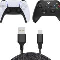 Charging Cable for Sony PS5 Dual Sense Controllers. Xbox Series X/Series S Controller, Long Fast Charging USB Type C Charger Cord Campatible with Sony PS5 Dual Sense Controllers, Switch Lite/Switch - 1 m To 2m. 