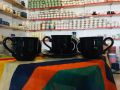12 piece imported quality black fine porcelain cups saucers set | teacups set | cups saucer set | 180 ml tae cups. 