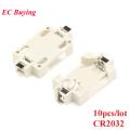 10pcs CR2032 SMD Cell Button Battery Holder Socket Case Box White Plastic Housing Battery Boxs. 