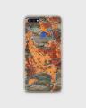 Huawei  y7 2018 Cover in Hybrid Soft Case cover Tpu  Orange Paint Style - 1cover2276. 
