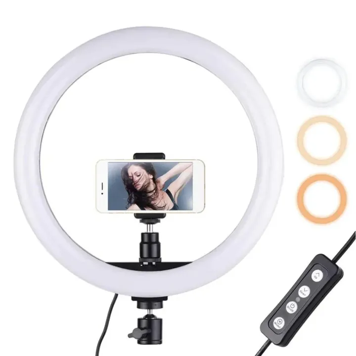 33cm%20Led%20Studio%20Camera%20Ring%20Light%20Photography%20With%20Mobile%20Holder%20-%20Ring%20Light%20-%20Image%204