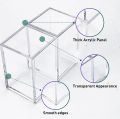【HOT】 Ins Transparent Acrylic Square Pen Holder Desktop Organizer Student Desktop Finishing Storage Box Makeup Brush Storage Office. 
