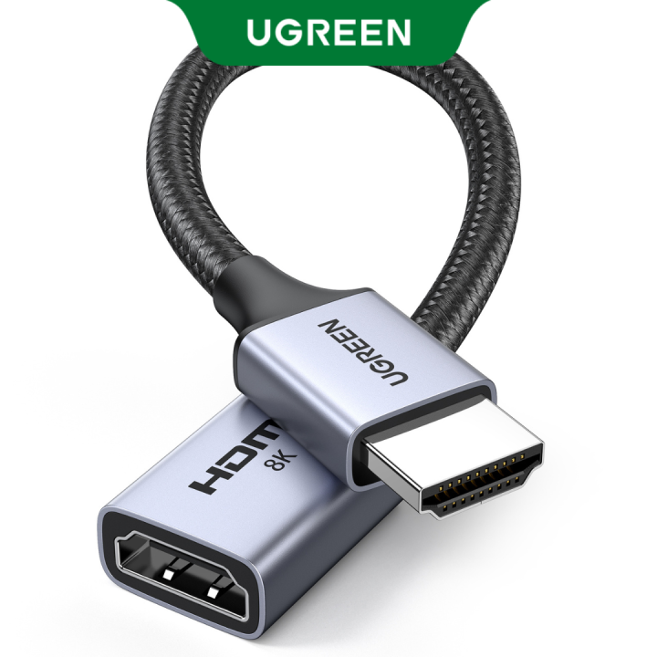 UGREEN HDMI Extender 8K HDMI Extension Cable 0.15M Male to Female Adapter Cord 8K@60Hz 2.1 Ultra High-Speed 48Gbps, for PS5,Nintendo Switch,Xbox Series X,Roku Stick,Blu-ray Laptop PC TV