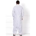 White Pure Cotton Kameez Shalwar For Men. 