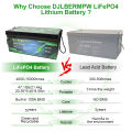 DongJin Battery 24V100Ah LiFePO4 Lithium Battery for Trolling Motor Boat Golf Cart RV Solar. 