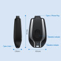 C-Type Mini Key Chain Powerbank Portable Smart Phone Key Chain Power Bank Android Emergency Charger With Type-C Pin Portable Charger Compatible With Android iOS 1500Mah key Chain Powerbank. 