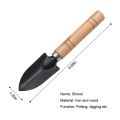 Set of 3 Mini Garden Tool Hand Planting Tools Small Shovel Rake Spade Wood Handle Planting Tools. 